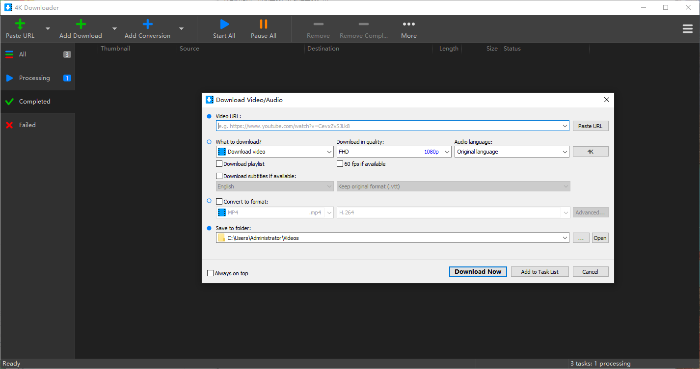 4K Downloader视频下载工具官方便携版6.0.7与5.19.2版本免费下载 支持4K/8K高清视频批量下载神器 截图